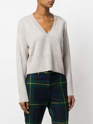 N.Peal cashmere Deep v-neck cropped sweater