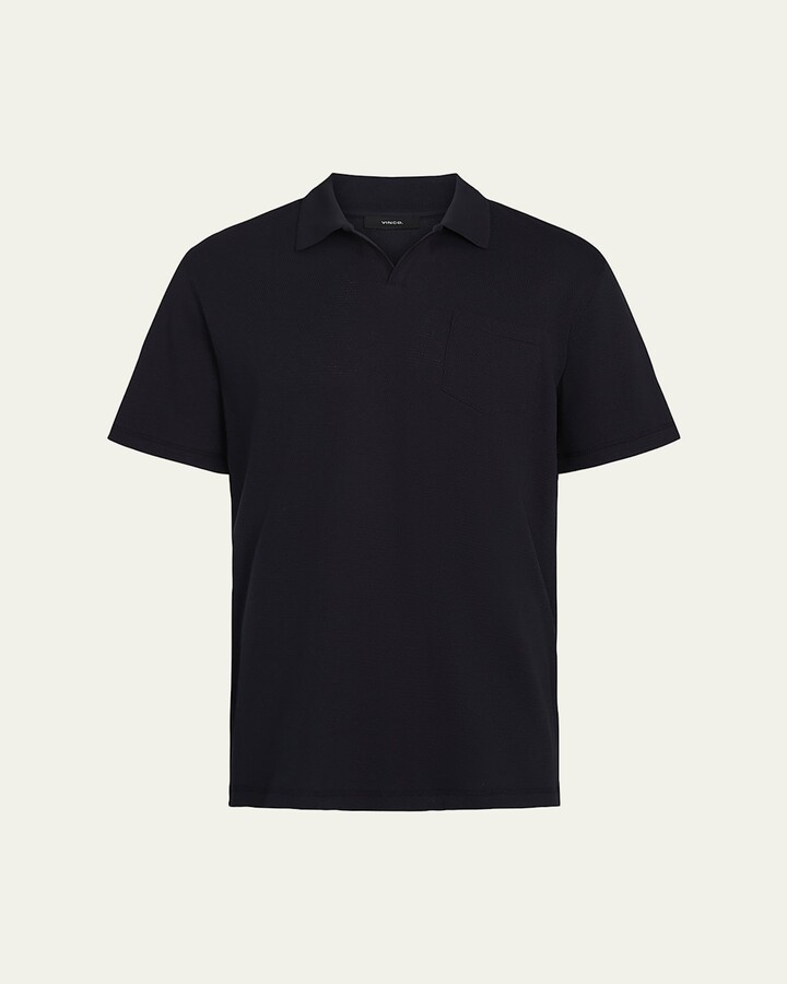 Vince Men's Textured Johnny Collar Polo Shirt