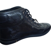 Thumbnail for your product : Gucci Black Leather Trainers