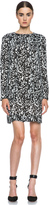 Thumbnail for your product : Isabel Marant Maybe Charmeuse Leopard Dress in Black
