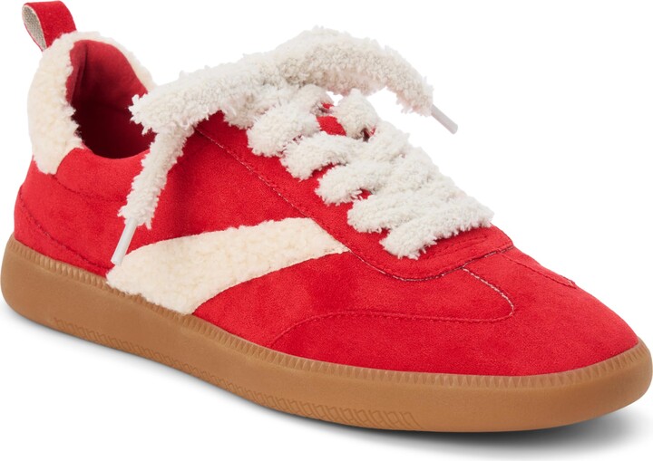 Coconuts by Matisse Womens Wylder Lace Up Sneakers Shoes Casual - Red - Size 9 M