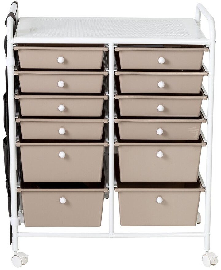 Honey-Can-Do 12-Drawer Metal Rolling Storage Cart With Side Pockets -  ShopStyle Home Office Accessories