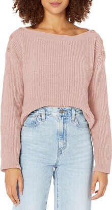 BB Dakota Women's Chenille Before me Sweater with Button Detail - ShopStyle