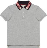 Thumbnail for your product : Gucci Children Children's cotton polo with Gucci stripe