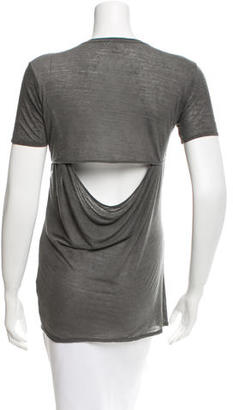 Helmut Lang Short Sleeve Scoop Neck T-Shirt