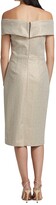 Thumbnail for your product : Teri Jon by Rickie Freeman Shimmer Speckle Jacquard Twist Front Dress
