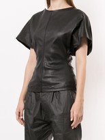 Thumbnail for your product : Rick Owens Naska leather-look top