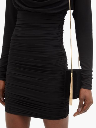 Alexandre Vauthier Cowl-neck Ruched Jersey Mini Dress - Black