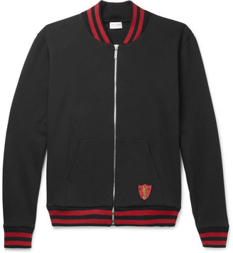 Saint Laurent Teddy Loopback Cotton-Jersey Zip-Up Sweatshirt