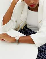 Thumbnail for your product : DKNY NY2296 ladies grey leather watch with white dial