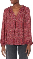 Thumbnail for your product : Max Studio Women's Crepe Long Smocked Sleeve Blouse