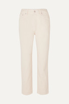 Thumbnail for your product : CASASOLA Mid-rise Cropped Straight-leg Jeans - Off-white