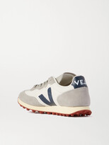 Thumbnail for your product : Veja + Net Sustain Rio Branco Leather-trimmed Suede And Mesh Sneakers - White