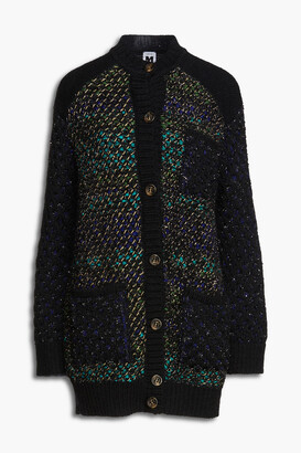 M Missoni Metallic jacquard-knit coat