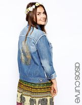 Thumbnail for your product : ASOS CURVE Denim Jacket With Foil Print