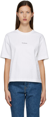 Acne Studios White Logo T-Shirt