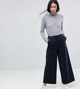 Thumbnail for your product : ASOS Tall DESIGN Tall wide leg canvas pants in navy