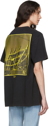 Off-White Black & Yellow Halftone Over T-Shirt