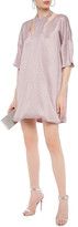 Thumbnail for your product : Valentino Cutout Textured-lame Mini Dress