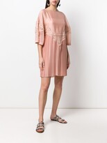 Thumbnail for your product : Alberta Ferretti Embroidered Plisse Dress