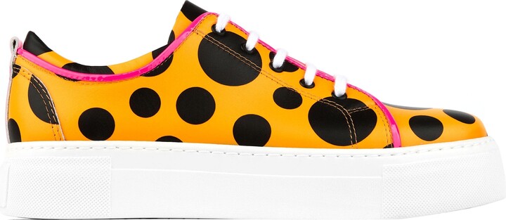 Embassy London Usa Black Orange Camila Orange Black Polka