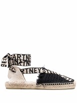 Thumbnail for your product : Stella McCartney Gaia logo-trim lace-up espadrilles