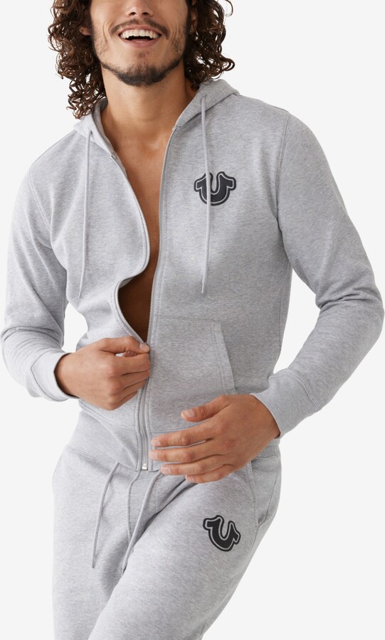 True Religion Men's Core Zip-Front Logo Hoodie