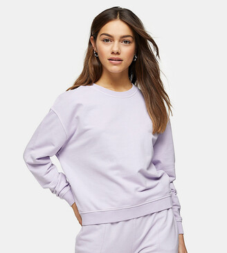 Topshop Petite sweatshirt in lilac