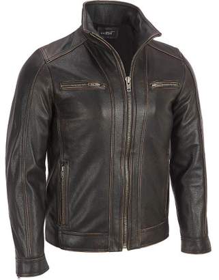 Wilsons Leather Mens Vintage Leather Fadedseam Cycle Jacket