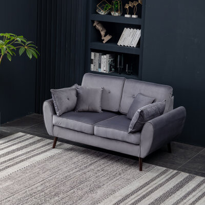 Everly Quinn Khushi 63'' Round Arm Sofa