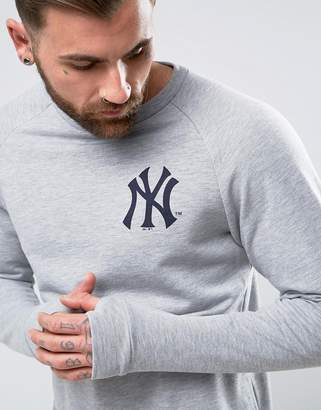Majestic Yankees Longline Raglan Sweatshirt Exclusive to ASOS