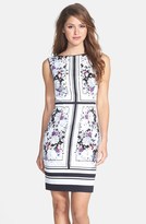 Thumbnail for your product : Maggy London Blocked Print Cotton Sateen Sheath Dress