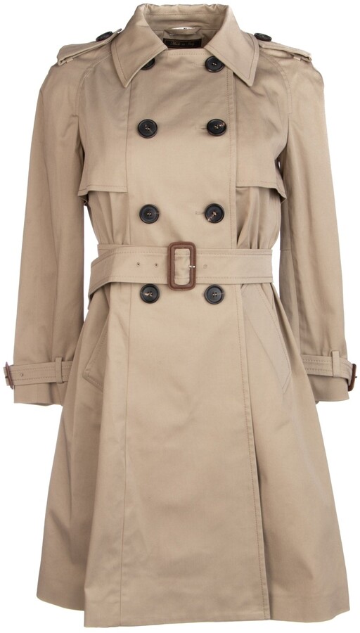 Miu Miu Belted Trench Coat - ShopStyle