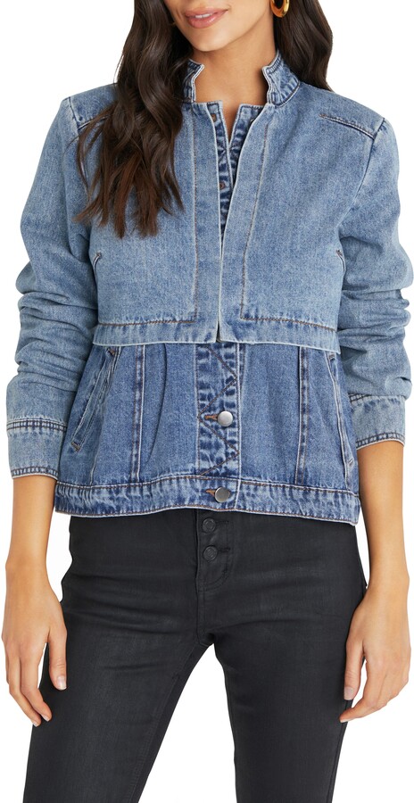 peplum jean jacket
