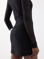 Thumbnail for your product : Norma Kamali Dash Mesh-panel Mini Dress