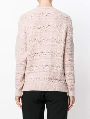 Closed open knit sweater