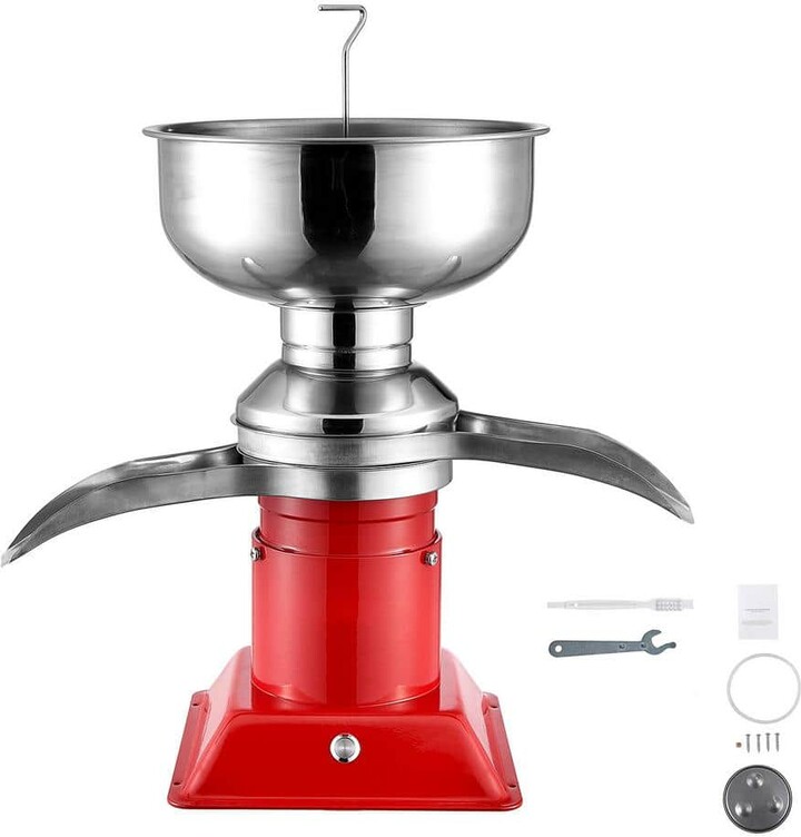 SVOPES 100 l/H Electric Milk Cream Separator 175 oz. Silver Milk Frother 304 Stainless Steel Cream Skimmer 10500RPM Goat & Cow