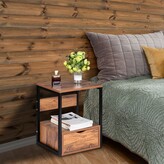 Thumbnail for your product : karlinc Steel Frame Bedroom Bedside Table with Drawer