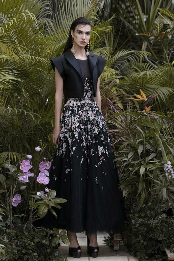 mid length dress with jacket