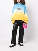 Thumbnail for your product : Natasha Zinko Peace-print stretch-cotton hoodie