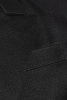 Thumbnail for your product : IRO + Anja Rubik Quiya Satin-trimmed Wool And Silk-blend Mini Dress - Black