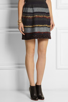 Thumbnail for your product : Tory Burch Danielle striped wool-blend mini skirt