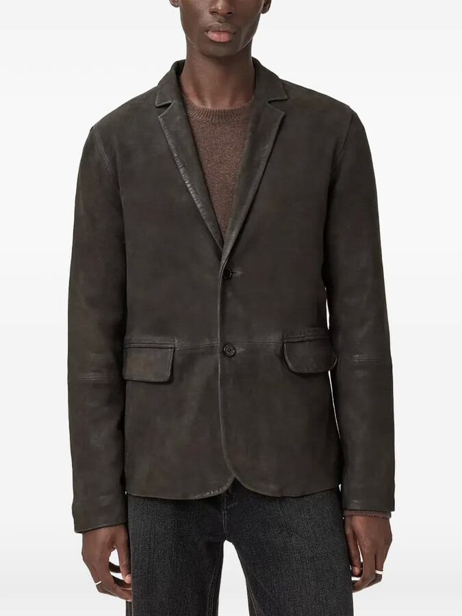 AllSaints Monet waxed suede blazer