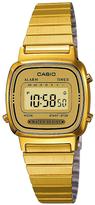 Thumbnail for your product : Casio Retro Gold Face Digital Bracelet Ladies Watch