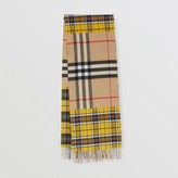 Thumbnail for your product : Burberry Contrast Check Cashmere Merino Wool Jacquard Scarf
