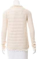 Thumbnail for your product : Inhabit Open Knit Fringe-Trimmed Cardigan w/ Tags