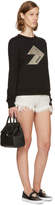 Thumbnail for your product : Versus Grey Denim Fringed Shorts
