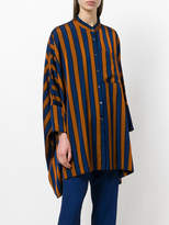 Thumbnail for your product : Ter Et Bantine oversized striped collarless shirt
