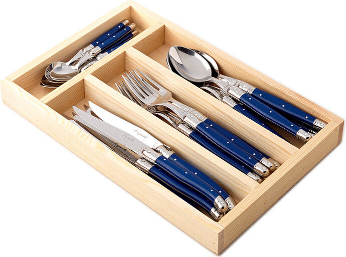 Jean Dubost Le Thiers Laguiole 24pc Navy Flatware Set ShopStyle
