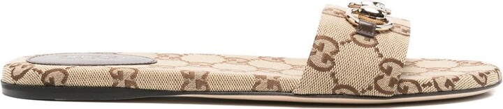 Gucci Gg Motif Slide Sandals